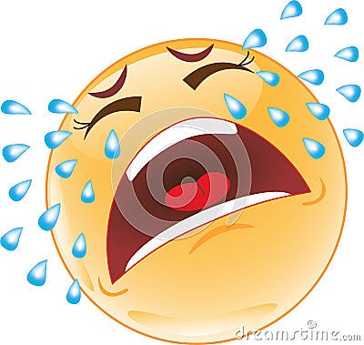 Crying smiley Stock Photo