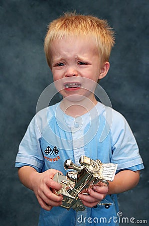 Crying Toddler Boy Stock Photo