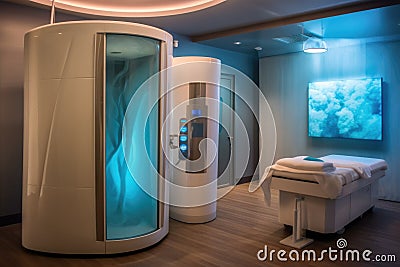 cryotherapy machine in a modern wellness center Stock Photo