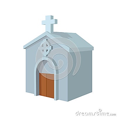 Crypt in cemetery cartoon icon Stock Photo