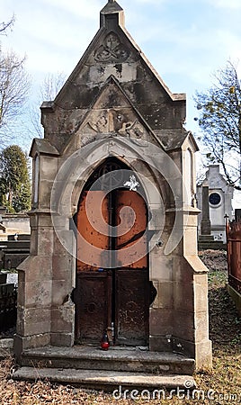 Crypt im Lychakiv cemetery Editorial Stock Photo