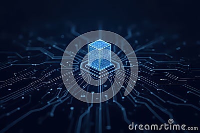 Cryptic Digital Infrastructure - Exploring Dark Web Hosting Solutions Stock Photo