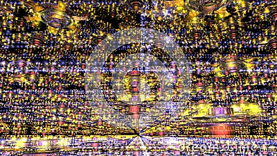 Crypto currency assets accumulated in the Meta verse. Information warfare and data arrays in digital space. Stock Photo