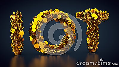Crypto currency IOTA symbol Stock Photo