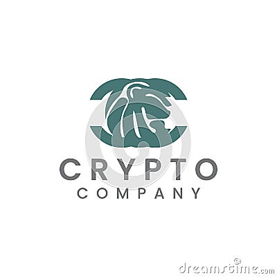 Crypto currency logo vector graphics. Vector Illustration