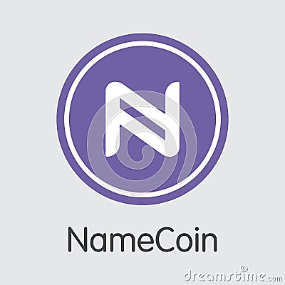 Namecoin Blockchain Cryptocurrency - Vector Coin Image. Vector Illustration