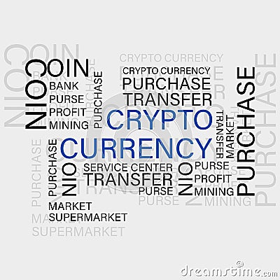 CRYPTO CURRENCY. Virtual Currency. Vector Illustration