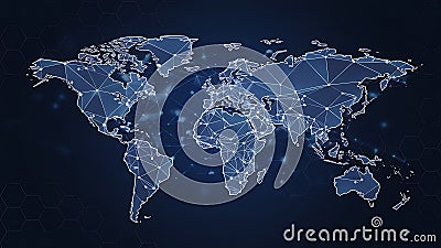 Crypto, Hexagonal, Polygonal, IT, Ai related background, New background design 2025 Stock Photo