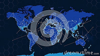 Crypto, Hexagonal, Polygonal, IT, Ai related background, New background design 2025 Stock Photo
