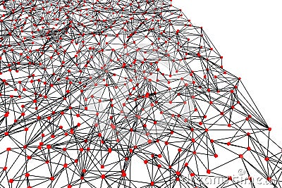 Crypto science blockchain network concept background 3d render Stock Photo