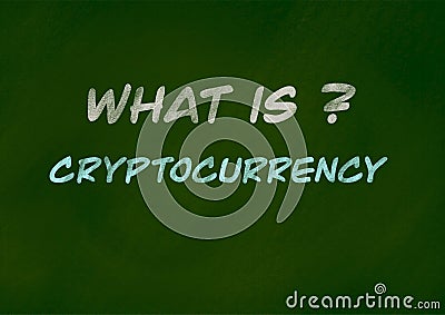 Cryptocurrency background concept Cartoon Illustration