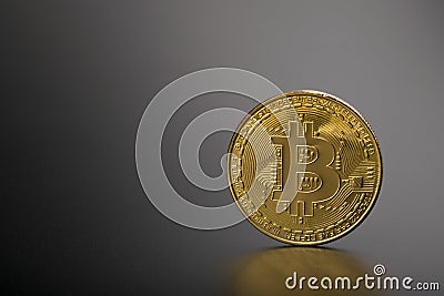 Cryptocurrency coin, bitcoin, concept of electronic money Stock Photo