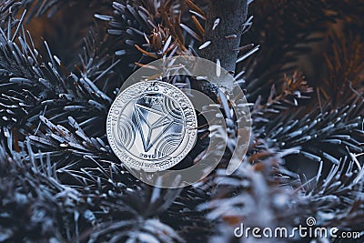 TRON COIN - TRX COIN Editorial Stock Photo