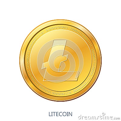 Cryptocurrency Litecoin coin Stock Photo