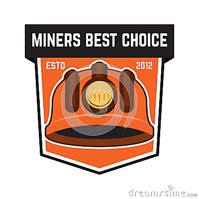 Cryptocurrency mining emblem isolated on white background. Design elements for logo,label, emblem, sign. Vector Illustration