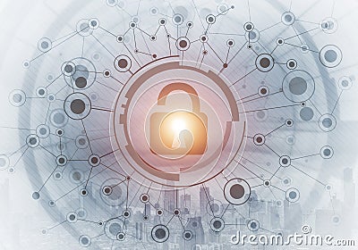 Cryptography and encryption algorithm concept Stock Photo