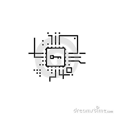 cryptography, hacking, key, power, technology icon. Element of future technological pack for mobile concept and web apps icon. Stock Photo