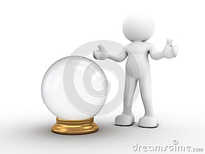 Crystal ball Cartoon Illustration