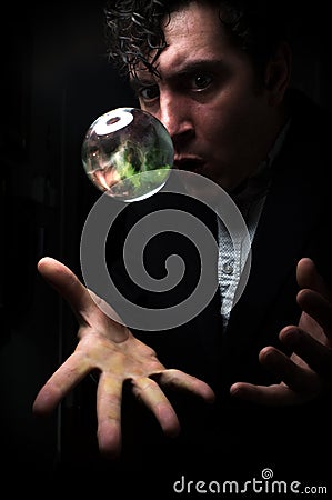 Crystal Ball Galaxy Stock Photo