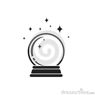 Crystal Ball Magic Icon Vector Logo Vector Illustration