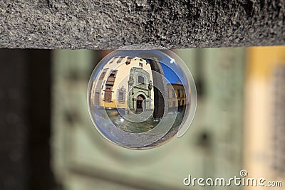 Crystal ball photography Stock Photo