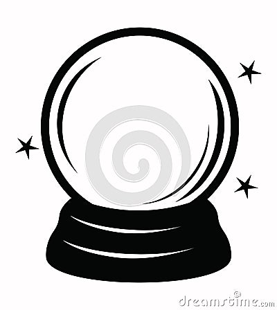 Crystal ball Vector Illustration