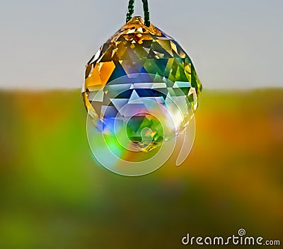 Crystal Ball in Window Stock Photo