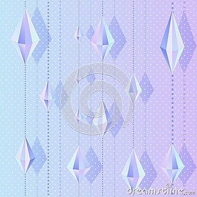 Crystal blue lilac party garland Stock Photo