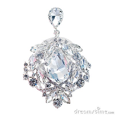 Crystal brooch Stock Photo