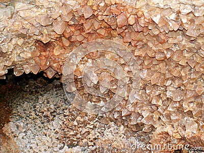 Crystal caves found in banks of Horton River Stock Photo