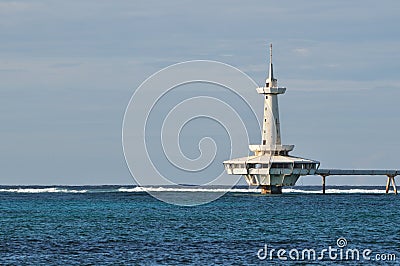 Crystal Cay lighthouse, Bahamas Stock Photo