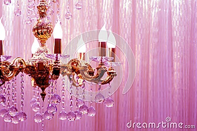 Crystal chandelier Stock Photo