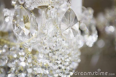 Crystal chandelier Stock Photo