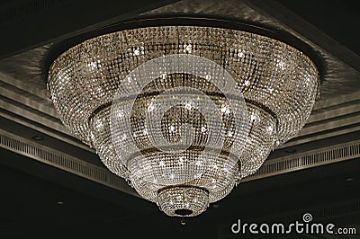 Crystal chandelier Stock Photo