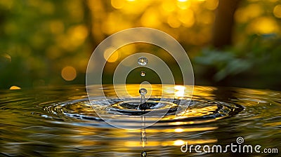 A crystal-clear droplet Stock Photo