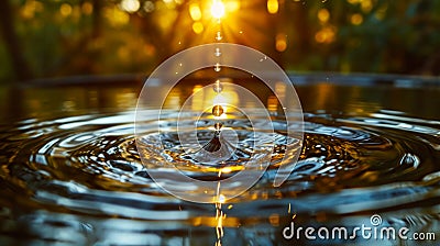 A crystal-clear droplet Stock Photo