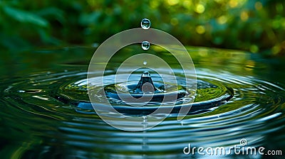A crystal-clear droplet Stock Photo