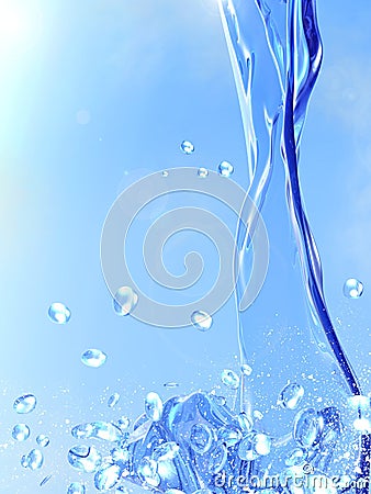 Crystal Clear Water Splash Stock Photo