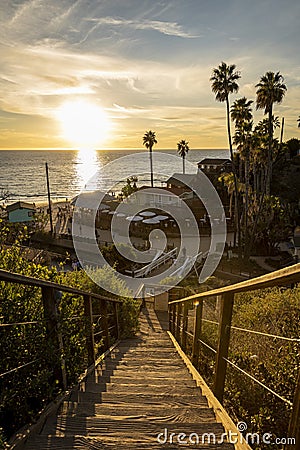Crystal Cove Sunset Stock Photo