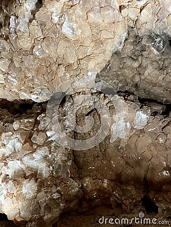 Crystal formations Longhorn Caverns Stock Photo