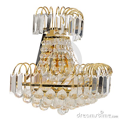 Crystal glass sconce isolated Stock Photo