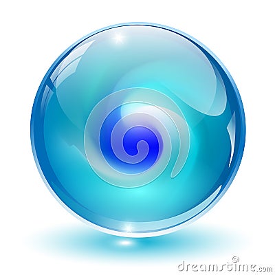 Crystal, glass sphere, vector. Vector Illustration