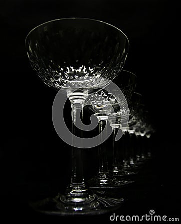 Crystal glasses Stock Photo