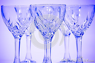 Crystal glasses Stock Photo