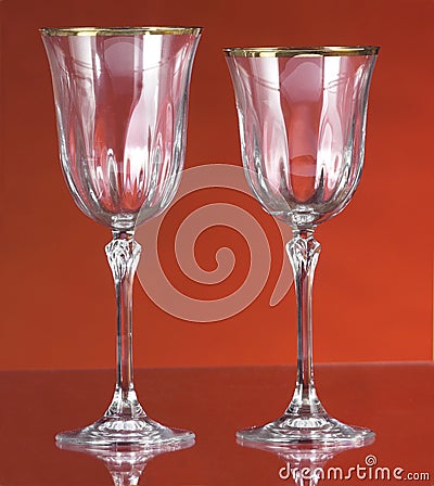 Crystal glasses Stock Photo