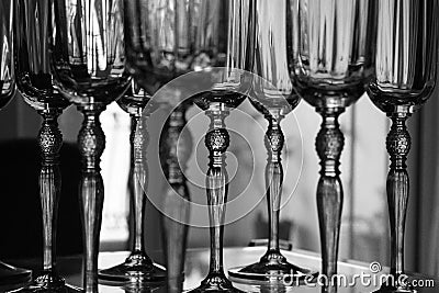 Crystal Glasses Stock Photo