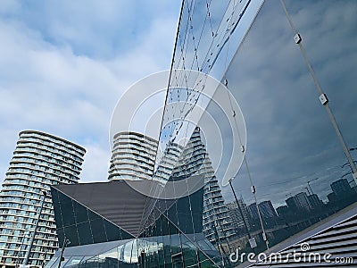 The Crystal is a highly sustainable building and unique events venue in the heart of the Royal Docks Editorial Stock Photo