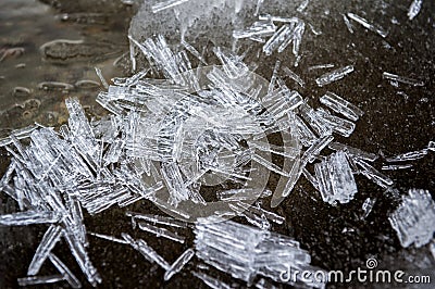 Crystal ice close up Stock Photo