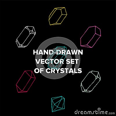 Crystal illustration and Trendy icon diamond terrarium. Stock Photo