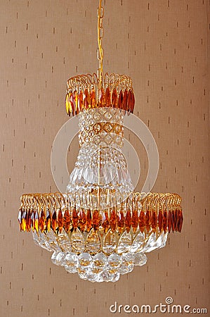 Crystal Chandelier lighting, Luxurious crystal droplight , Home Furnishing decoration , Beautiful and bright Lighting design Stock Photo
